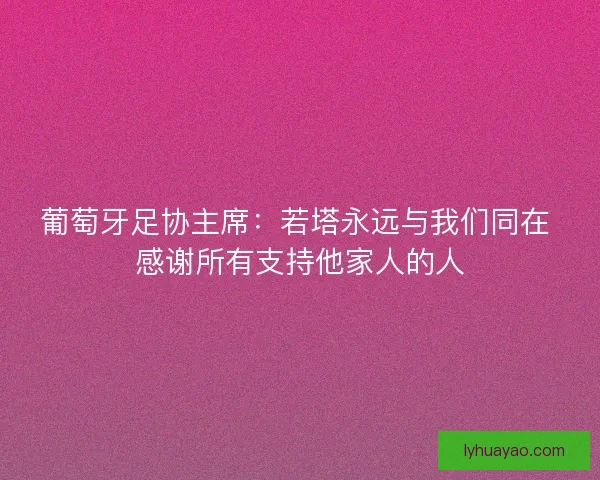 葡萄牙足协主席:若塔永远与我们同在 感谢所有支持他家人的人 葡萄牙足协主席:若塔永远与我们同在 感谢所有支持他家人的人
