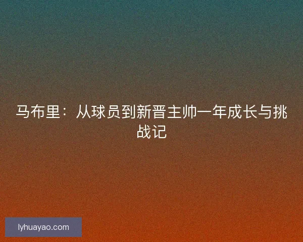 马布里：从球员到新晋主帅一年成长与挑战记